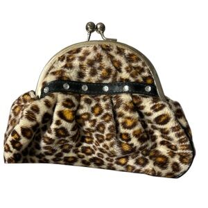 Leopard Print Vintage Clutch